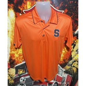 Syracuse‎ University Mens Small Champion Short Sleeve Polo Orange